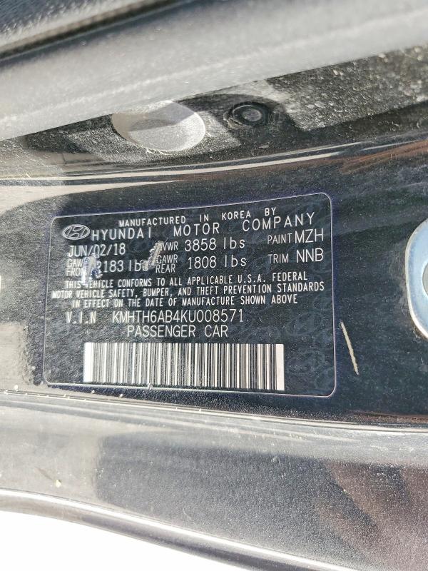 Продаж на аукціоні авто 2019 Hyundai Veloster, vin: KMHTH6AB4KU008571, номер лоту: 57374506