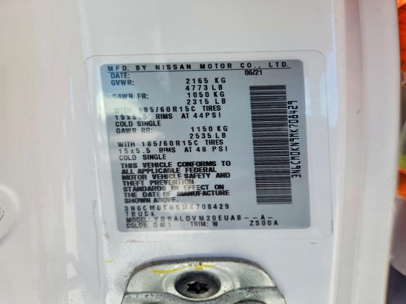 Aukcja sprzedaży 2021 Nissan Nv200, vin: 3N6CM0KN9MK708429, numer aukcji: 57399706
