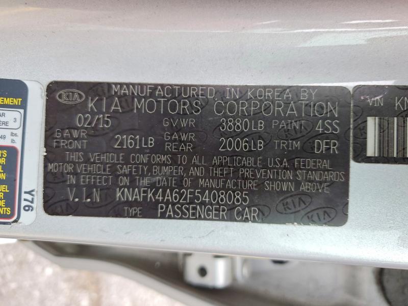 Aukcja sprzedaży 2015 Kia Forte, vin: KNAFK4A62F5408085, numer aukcji: 58506616