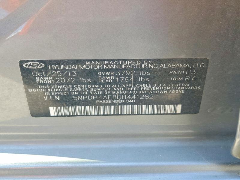 Продаж на аукціоні авто 2013 Hyundai Elantra, vin: 5NPDH4AE8DH441282, номер лоту: 58964906