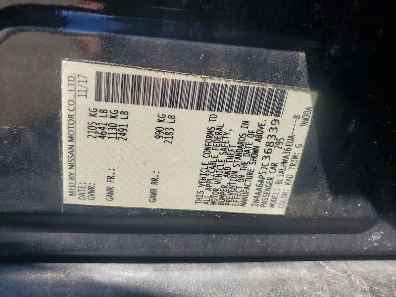 2018 Nissan Maxima მანქანა იყიდება აუქციონზე, vin: 1N4AA6AP5JC368339, აუქციონის ნომერი: 56513866