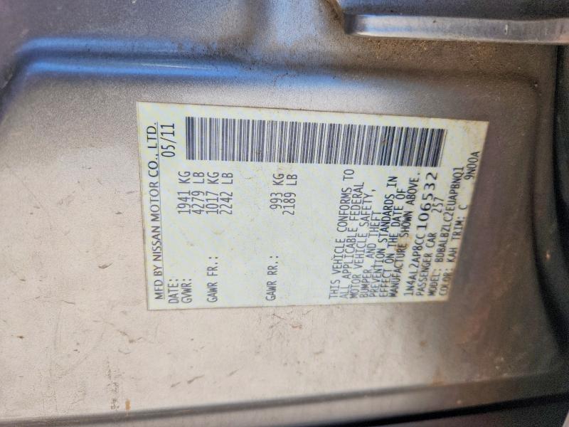 56137246 :رقم المزاد ، 1N4AL2AP8CC106532 vin ، 2012 Nissan Altima مزاد بيع