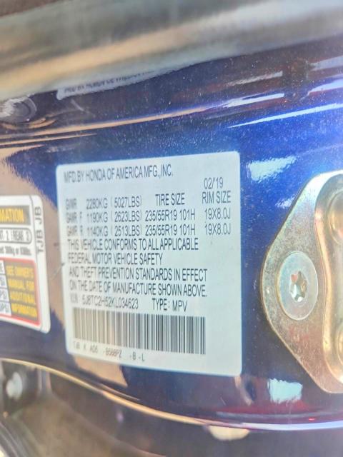 56591216 :رقم المزاد ، 5J8TC2H52KL034623 vin ، 2019 Acura Rdx مزاد بيع
