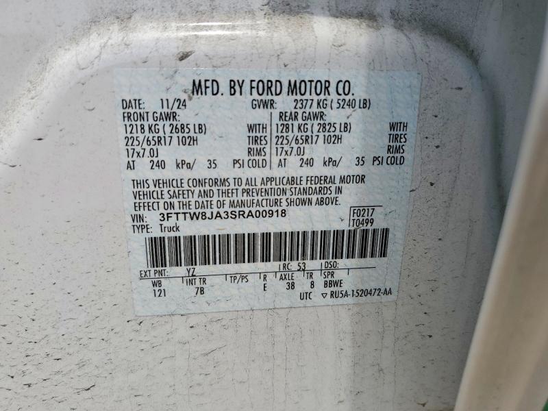 Продажа на аукционе авто 2025 Ford Maverick, vin: 3FTTW8JA3SRA00918, номер лота: 56685616