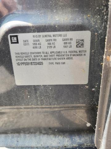 2011 Chevrolet Cruze მანქანა იყიდება აუქციონზე, vin: 1G1PF5S91B7224029, აუქციონის ნომერი: 58153636