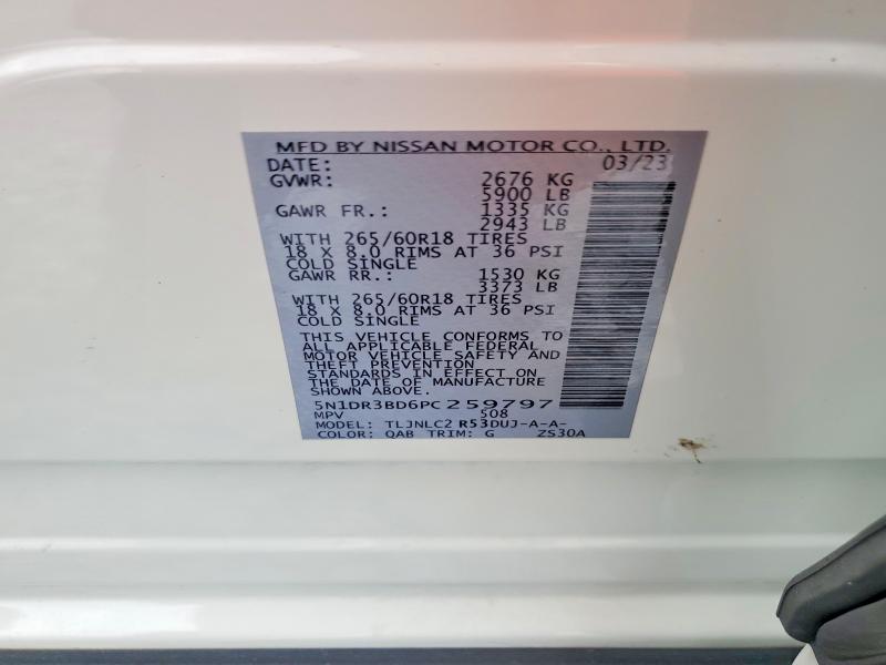 Продаж на аукціоні авто 2023 Nissan Pathfinder, vin: 5N1DR3BD6PC259797, номер лоту: 55750716
