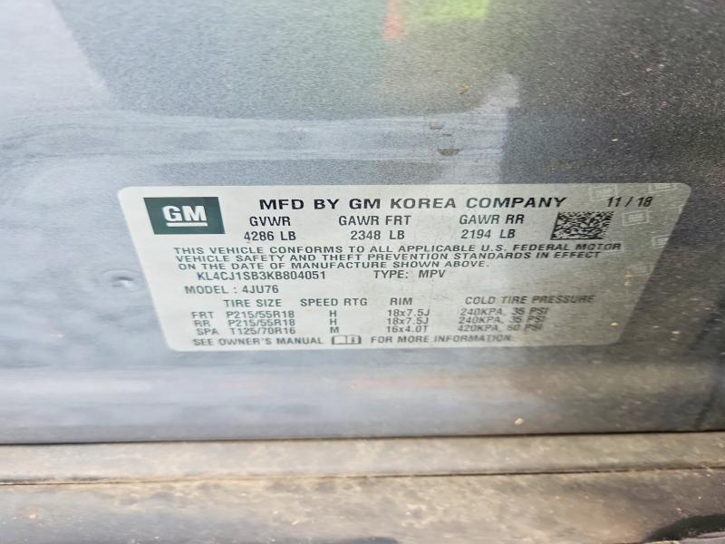 Продажа на аукционе авто 2019 Buick Encore, vin: KL4CJ1SB3KB804051, номер лота: 57298616