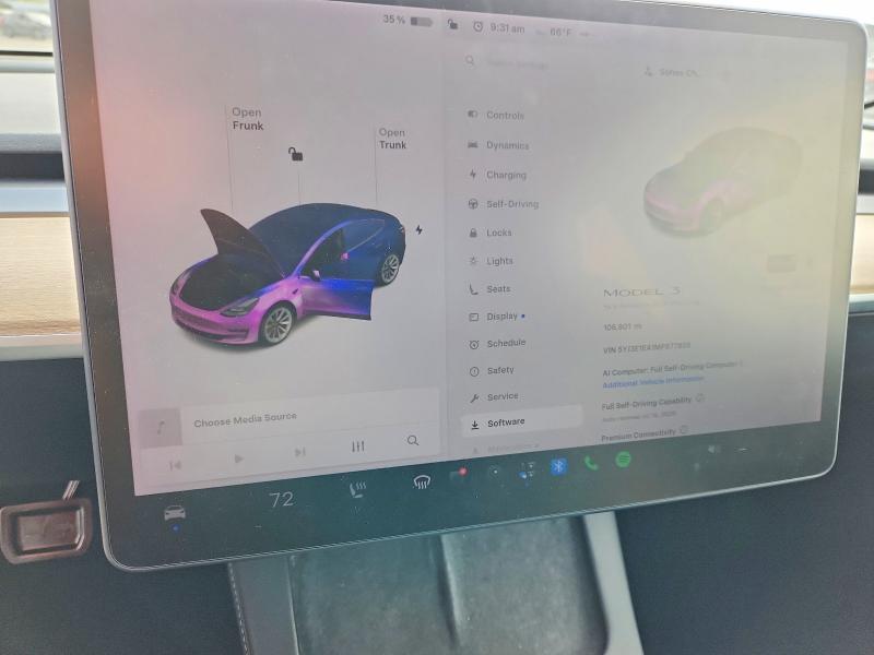 Aukcja sprzedaży 2021 Tesla Model 3, vin: 5YJ3E1EA1MF977855, numer aukcji: 58970016