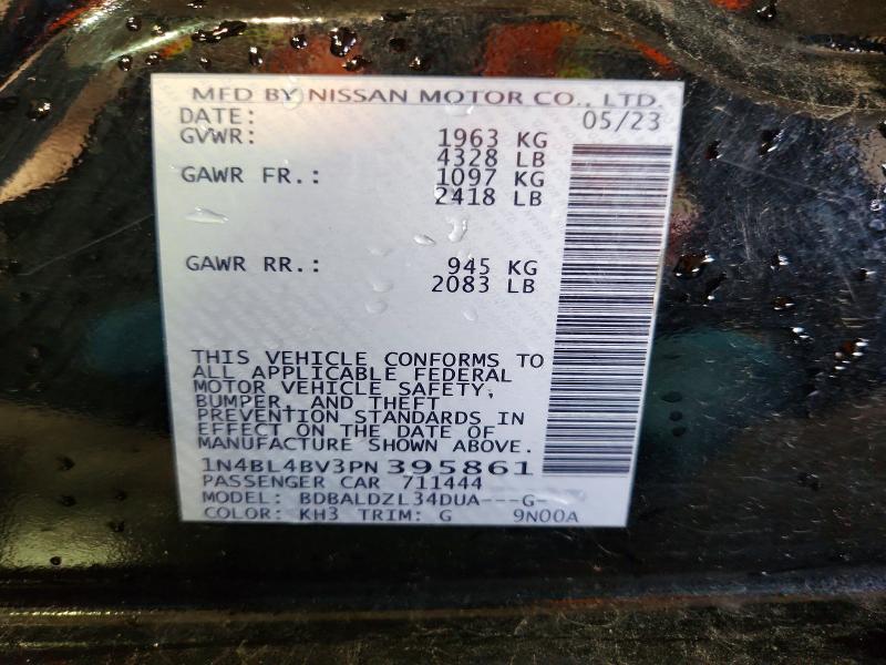 56170426 :رقم المزاد ، 1N4BL4BV3PN395861 vin ، 2023 Nissan Altima مزاد بيع