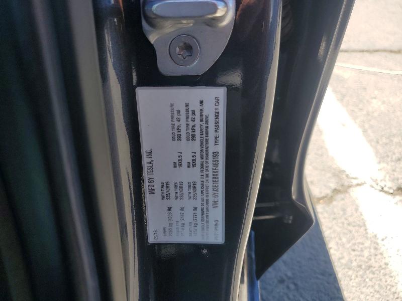 Продажа на аукционе авто 2019 Tesla Model 3, vin: 5YJ3E1EBXKF465193, номер лота: 56272906