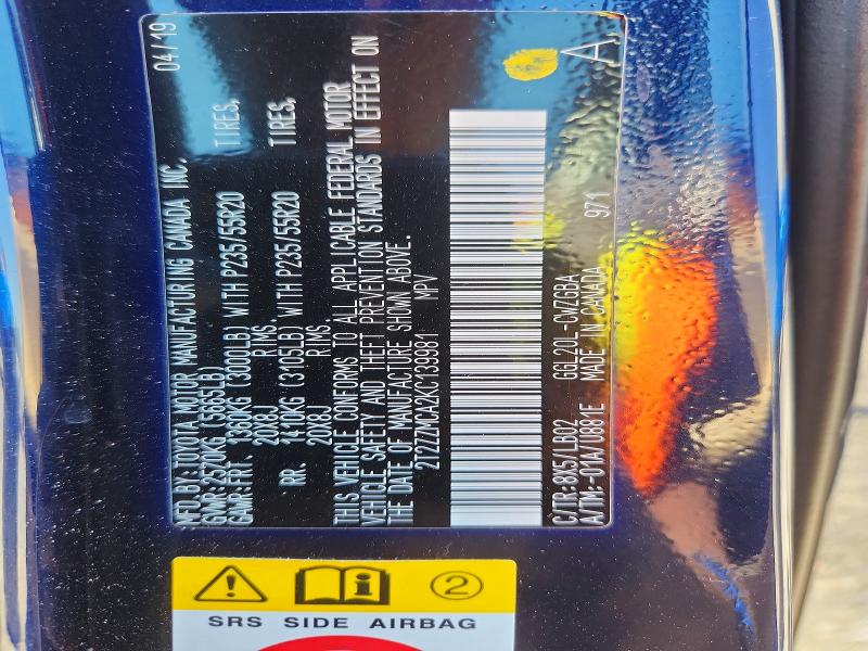 55907796 :رقم المزاد ، 2T2ZZMCA2KC139981 vin ، 2019 Lexus Rx 350 مزاد بيع