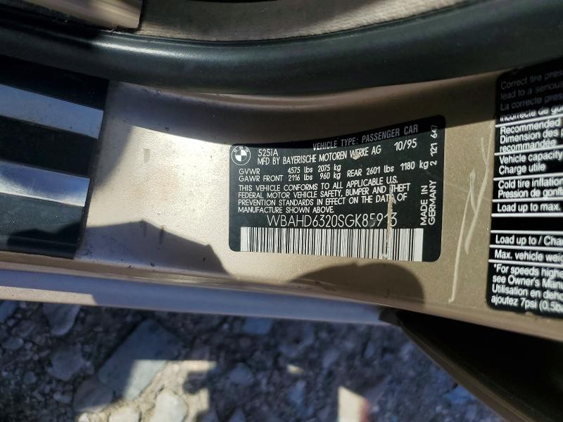 Продажа на аукционе авто 1995 Bmw 525, vin: WBAHD6320SGK85913, номер лота: 56637356