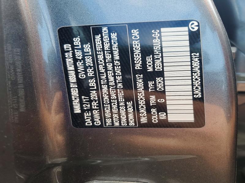 54411066 :رقم المزاد ، SJKCH5CR5JA060412 vin ، 2018 Infiniti Qx30 مزاد بيع