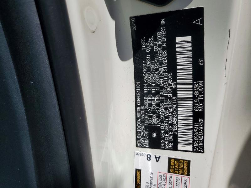 2010 Toyota Fj Cruiser მანქანა იყიდება აუქციონზე, vin: JTEBU4BF8AK090148, აუქციონის ნომერი: 57921606