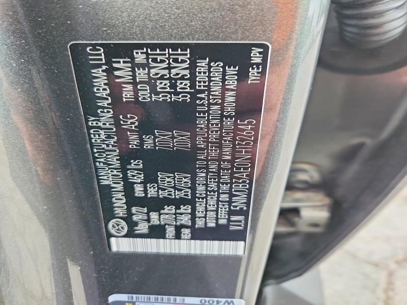 Продаж на аукціоні авто 2022 Hyundai Tucson, vin: 5NMJB3AE0NH132645, номер лоту: 56761126