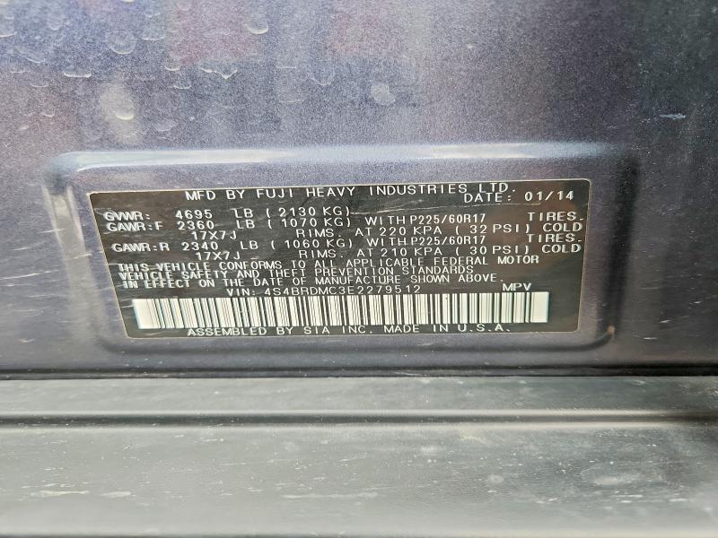 Aukcja sprzedaży 2014 Subaru Outback, vin: 4S4BRDMC3E2279512, numer aukcji: 55739156
