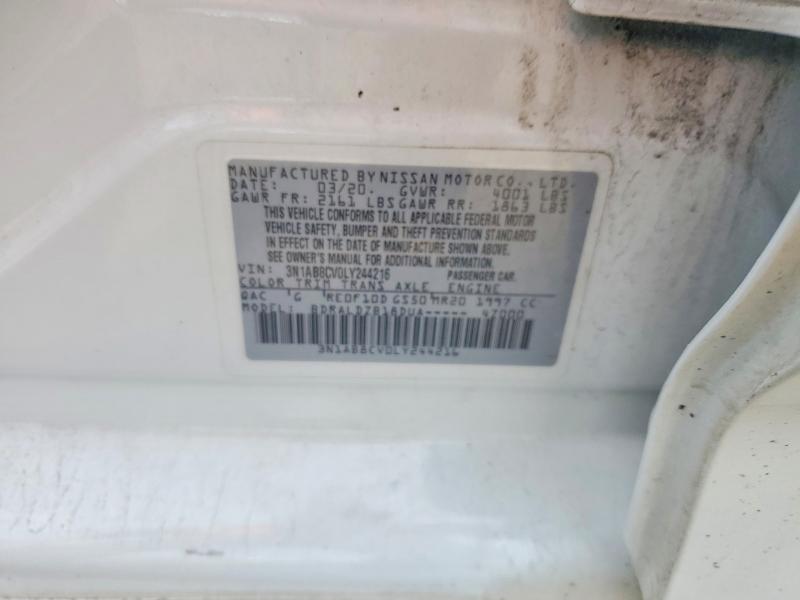 Aukcja sprzedaży 2020 Nissan Sentra, vin: 3N1AB8CV0LY244216, numer aukcji: 55036256