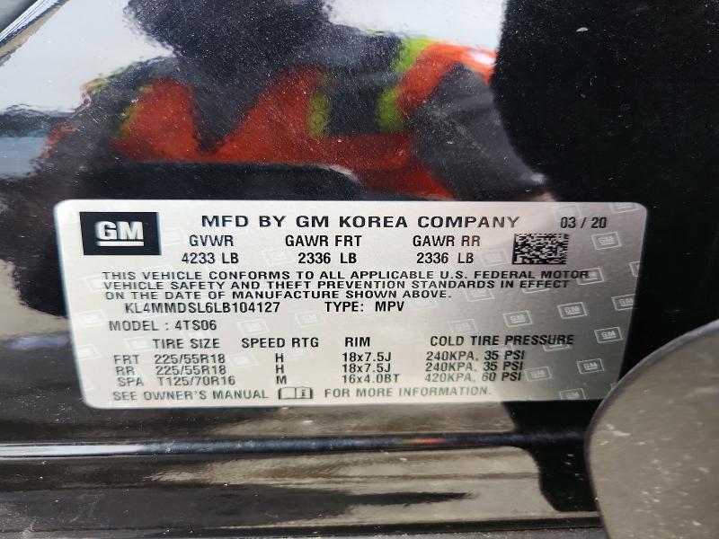 55271966 :رقم المزاد ، KL4MMDSL6LB104127 vin ، 2020 Buick Encore Gx مزاد بيع