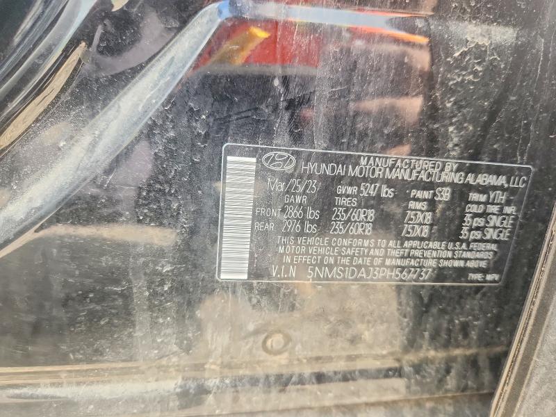 Продажа на аукционе авто 2023 Hyundai Santa Fe, vin: 5NMS1DAJ3PH567737, номер лота: 56334056