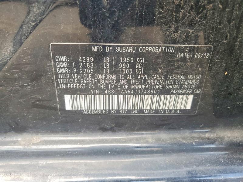 Продажа на аукционе авто 2018 Subaru Impreza, vin: 4S3GTAA64J3748801, номер лота: 57852456