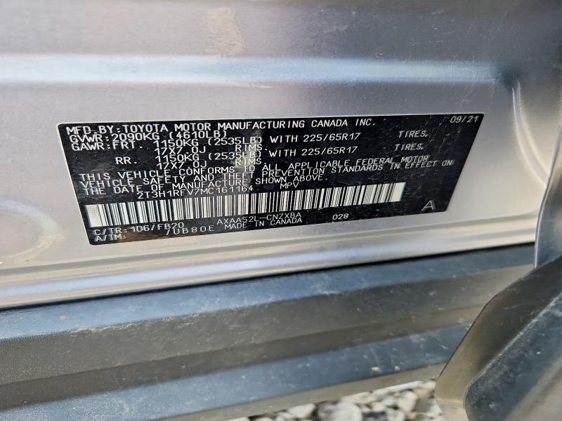 Aukcja sprzedaży 2021 Toyota Rav4, vin: 2T3H1RFV7MC161164, numer aukcji: 58712266