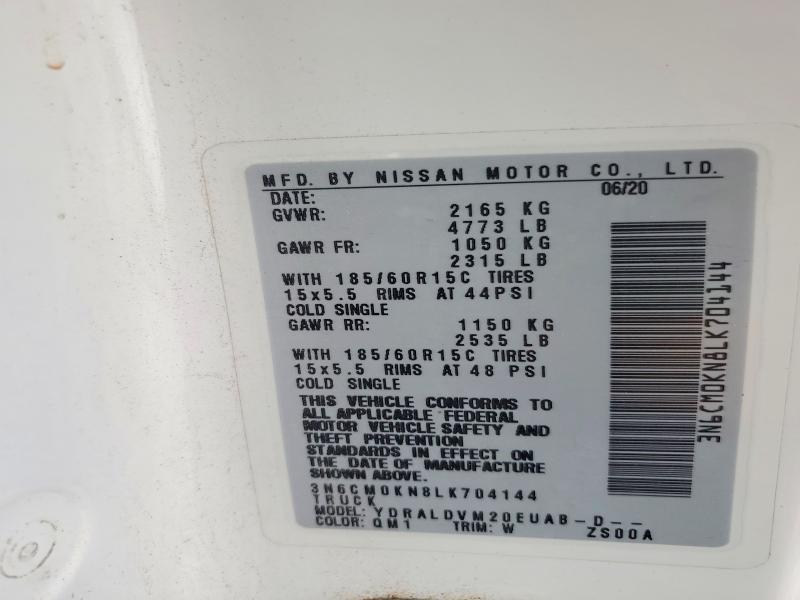 Aukcja sprzedaży 2020 Nissan Nv200, vin: 3N6CM0KN8LK704144, numer aukcji: 56244036