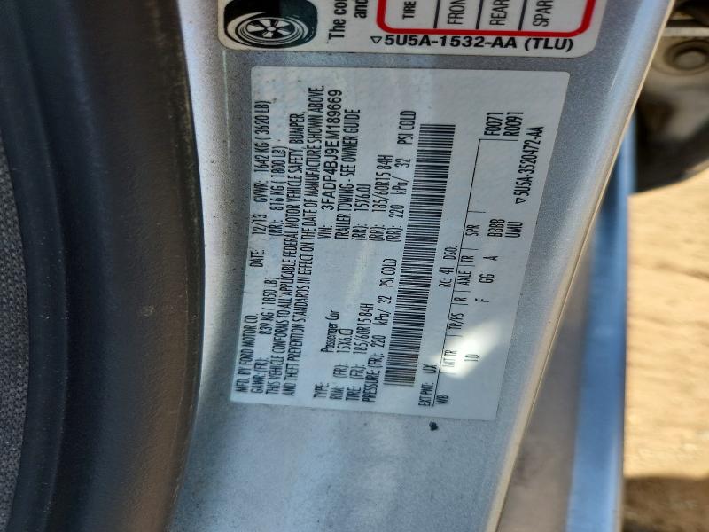 Продаж на аукціоні авто 2014 Ford Fiesta, vin: 3FADP4BJ9EM189669, номер лоту: 58231506