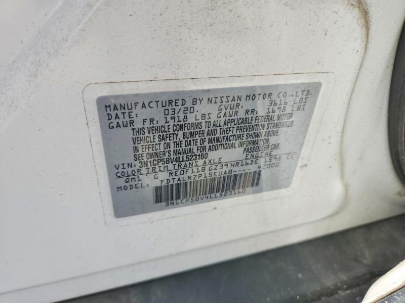 Продаж на аукціоні авто 2020 Nissan Kicks, vin: 3N1CP5BV4LL523160, номер лоту: 56587016