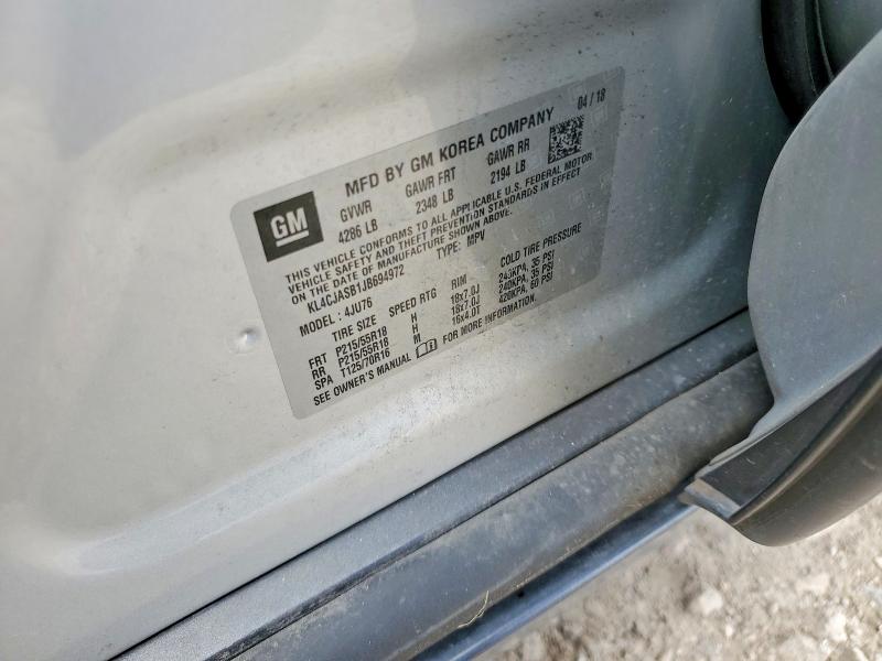 Продаж на аукціоні авто 2018 Buick Encore, vin: KL4CJASB1JB694972, номер лоту: 58423046