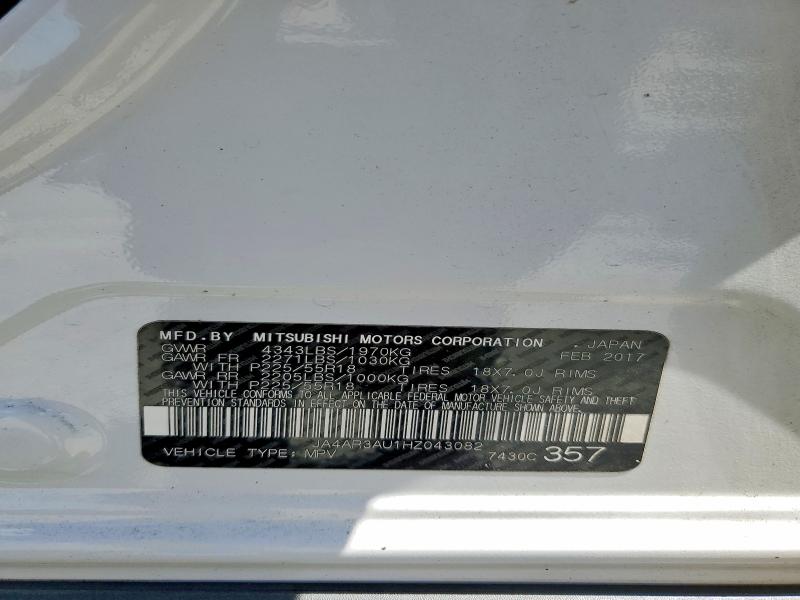 Aukcja sprzedaży 2017 Mitsubishi Outlander Sport, vin: JA4AR3AU1HZ043082, numer aukcji: 58520426