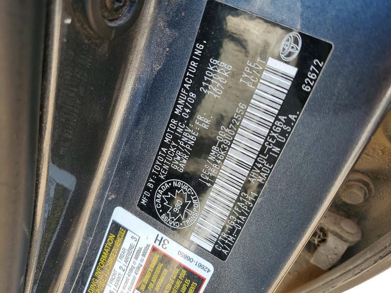 Aukcja sprzedaży 2009 Toyota Camry, vin: 4T1BB46K39U072556, numer aukcji: 79134465