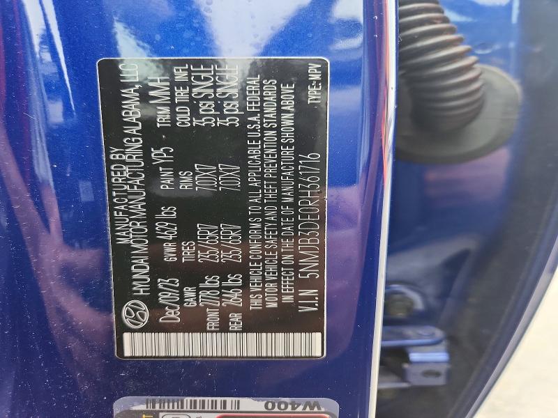 Продаж на аукціоні авто 2024 Hyundai Tucson, vin: 5NMJB3DE0RH361716, номер лоту: 58011446