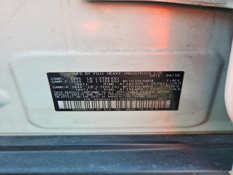 Продажа на аукционе авто 2015 Subaru Outback, vin: 4S4BSALC4F3326594, номер лота: 57818696