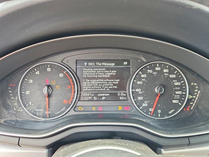 2017 Audi A4 მანქანა იყიდება აუქციონზე, vin: WAUANAF48HN007182, აუქციონის ნომერი: 55873486