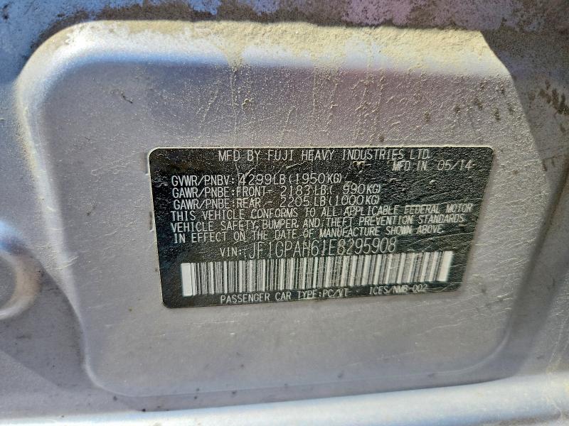 2014 Subaru Impreza მანქანა იყიდება აუქციონზე, vin: JF1GPAH61E8295908, აუქციონის ნომერი: 55863216