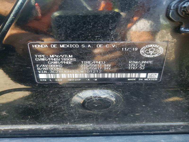 Продажа на аукционе авто 2020 Honda Hr-v, vin: 3CZRU6H32LM101212, номер лота: 59141746