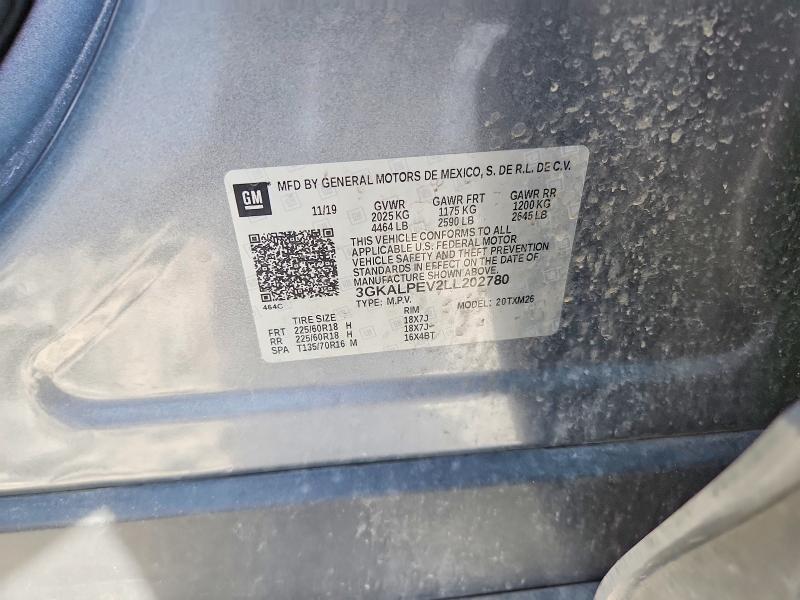 2020 Gmc Terrain მანქანა იყიდება აუქციონზე, vin: 3GKALPEV2LL202780, აუქციონის ნომერი: 56050866