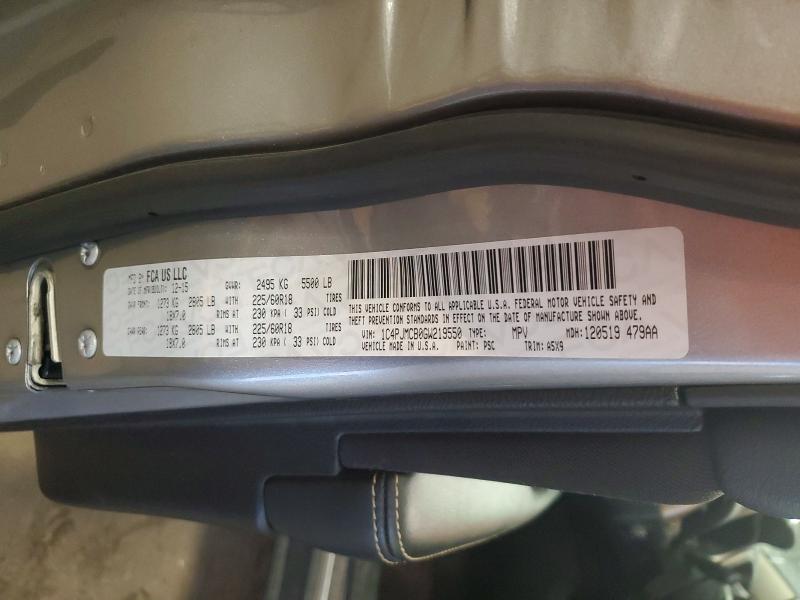 2016 Jeep Cherokee მანქანა იყიდება აუქციონზე, vin: 1C4PJMCB0GW219550, აუქციონის ნომერი: 56499976