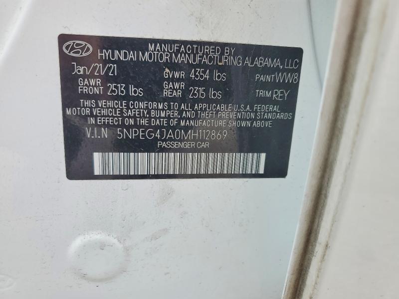 Продажа на аукционе авто 2021 Hyundai Sonata, vin: 5NPEG4JA0MH112869, номер лота: 56680556