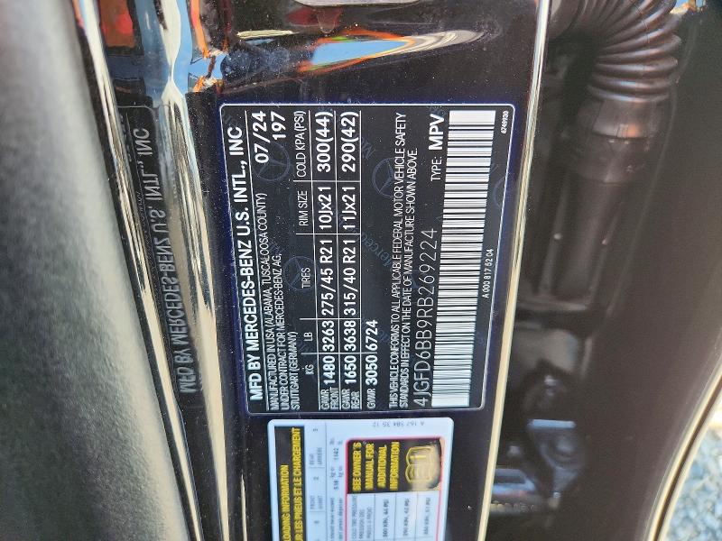 58054006 :رقم المزاد ، 4JGFD6BB9RB269224 vin ، 2024 Mercedes-benz Gle Coupe مزاد بيع