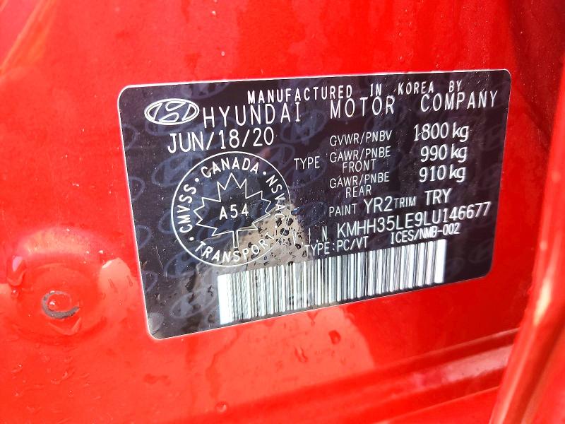 Продажа на аукционе авто 2020 Hyundai Elantra Gt, vin: KMHH35LE9LU146677, номер лота: 58894136