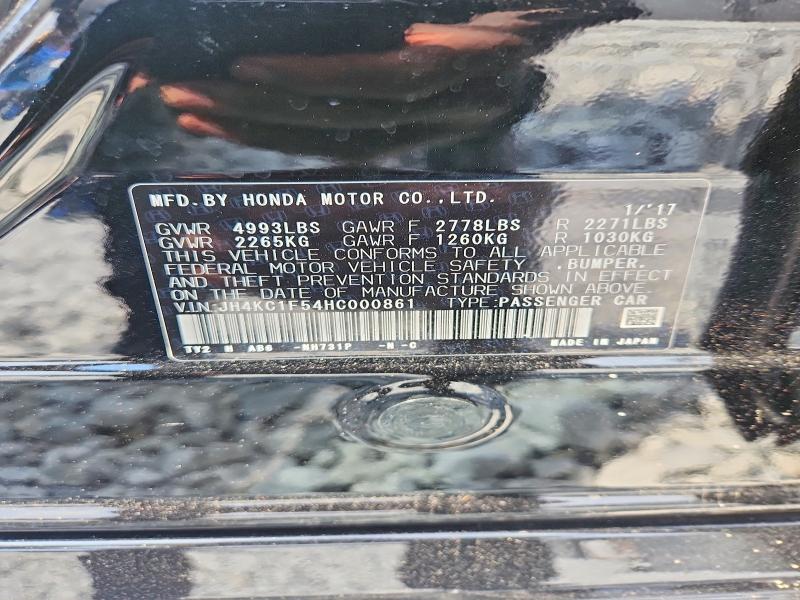 56823216 :رقم المزاد ، JH4KC1F54HC000861 vin ، 2017 Acura Rlx مزاد بيع