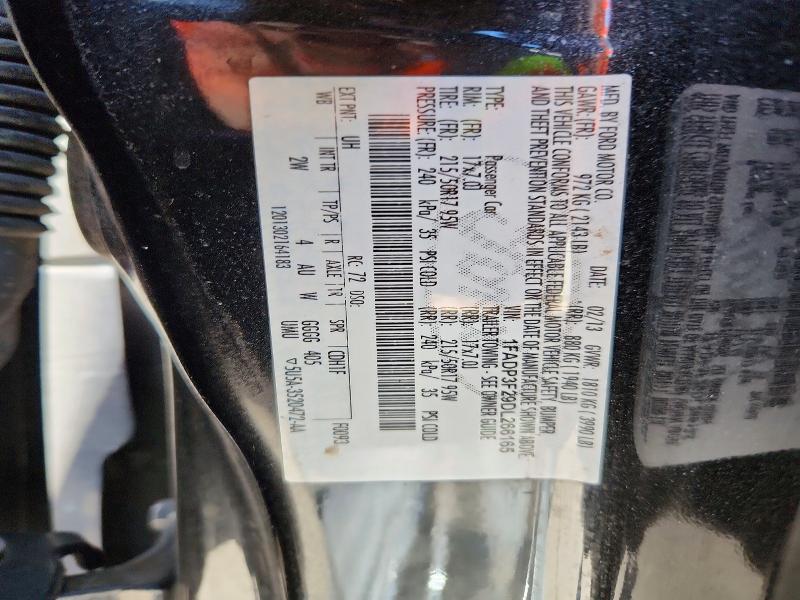 2013 Ford Focus მანქანა იყიდება აუქციონზე, vin: 1FADP3F29DL266165, აუქციონის ნომერი: 57007276