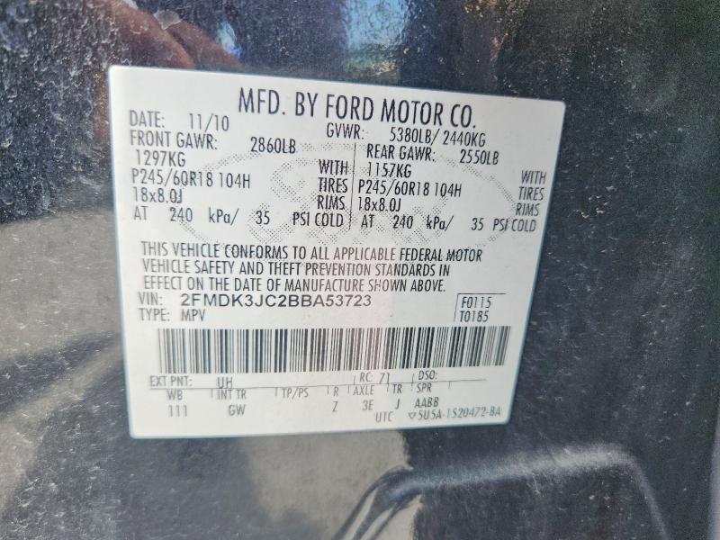 Aukcja sprzedaży 2011 Ford Edge, vin: 2FMDK3JC2BBA53723, numer aukcji: 59036726