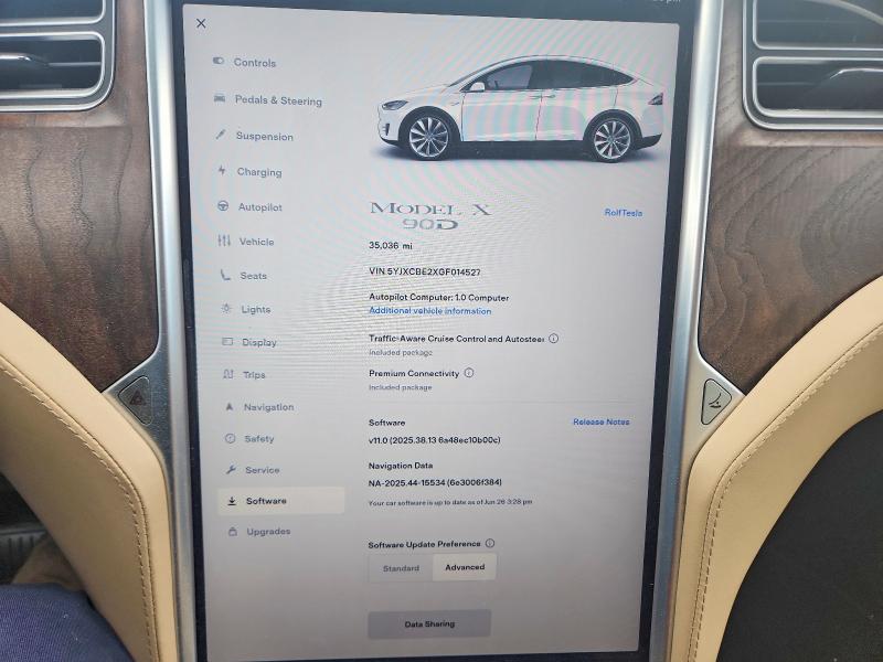Aukcja sprzedaży 2016 Tesla Model X, vin: 5YJXCBE2XGF014527, numer aukcji: 58596216