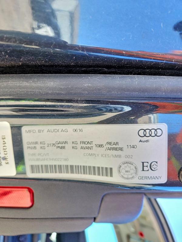 Продаж на аукціоні авто 2017 Audi A4, vin: WAUBNAF47HN022180, номер лоту: 58111796