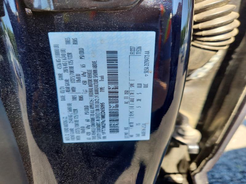 55500096 :رقم المزاد ، 1FT7W2B63MED65095 vin ، 2021 Ford F250 مزاد بيع
