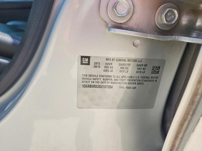 2016 Cadillac Ats მანქანა იყიდება აუქციონზე, vin: 1G6AB5RX2G0107284, აუქციონის ნომერი: 58429706