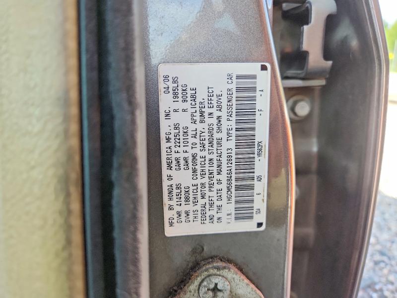 2006 Honda Accord მანქანა იყიდება აუქციონზე, vin: 1HGCM56846A126913, აუქციონის ნომერი: 58764796