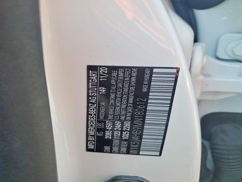 56128466 :رقم المزاد ، W1K5J4HB9MN180612 vin ، 2021 Mercedes-benz Cla مزاد بيع